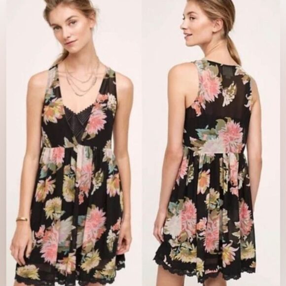 Maeve Dresses & Skirts - Anthropologie Maeve Violetta‎ Floral Babydoll Dress